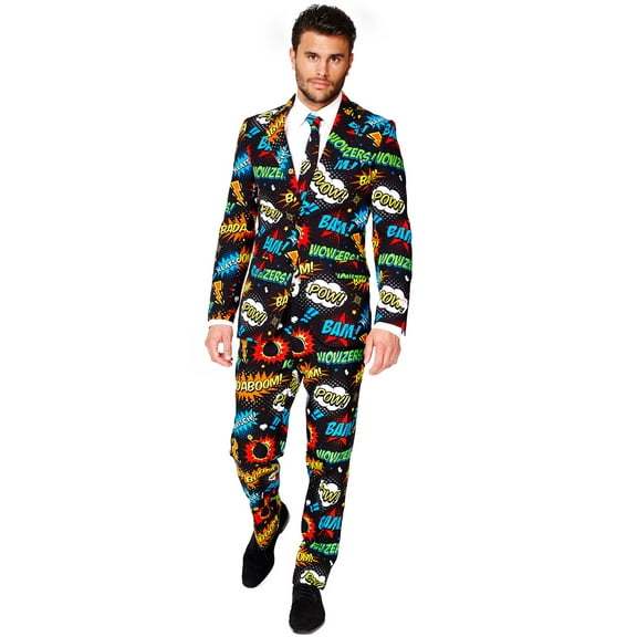 OppoSuits Men's Badaboom Comics Suit
