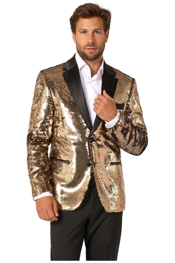 Men's Blazers Groovy Gold Sequins - US 42 Gold