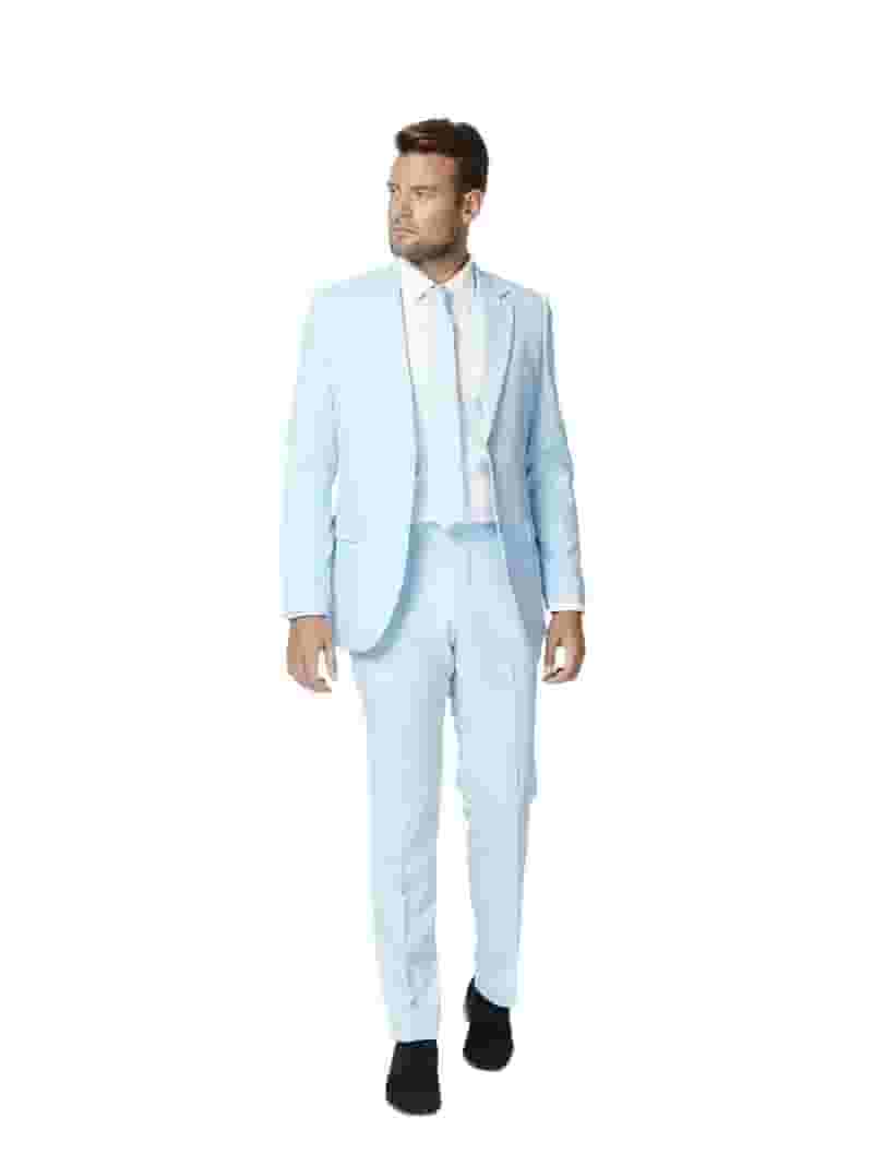 OppoSuits Men's Cool Blue Solid Color Suit - Main Image