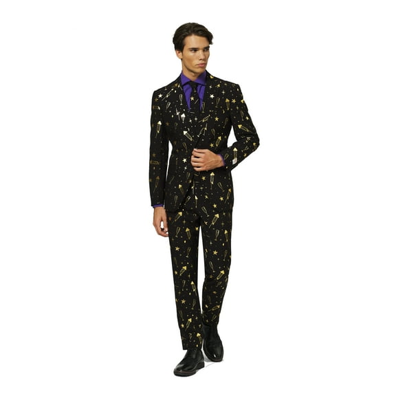 OppoSuits Men's Fancy Fireworks Christmas Suit