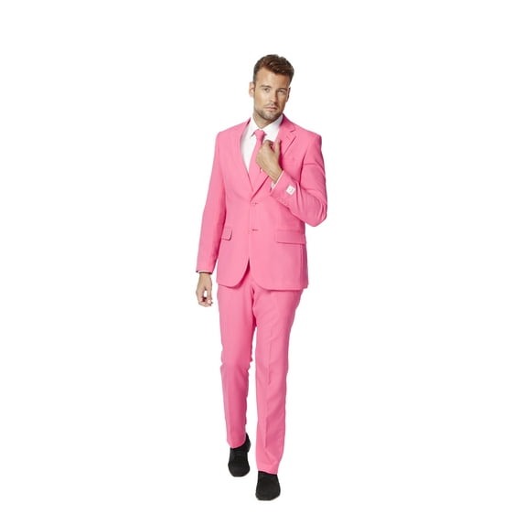OppoSuits Men's Mr. Pink Solid Color Suit