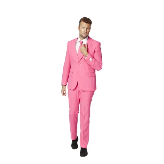 OppoSuits Men's Mr. Pink Solid Color Suit