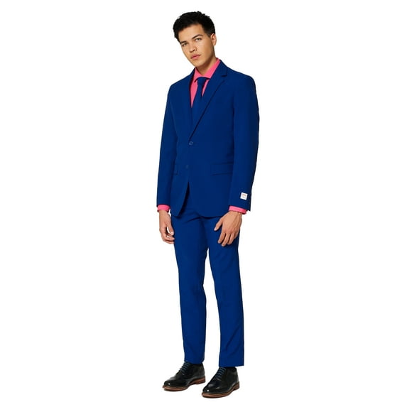 OppoSuits Men's Navy Royale Solid Color Suit