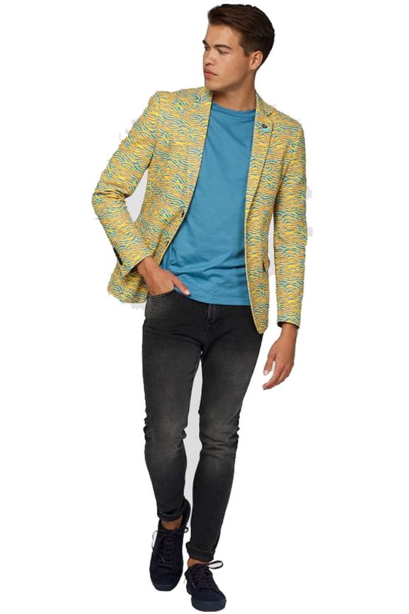 Deluxe Men's Blazers Retro - 80's Animal - Electric Yellow - US 46 Yellow