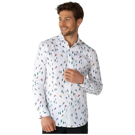 OppoSuits Men's Shirts SHIRT LS Winter Sprinter - L White