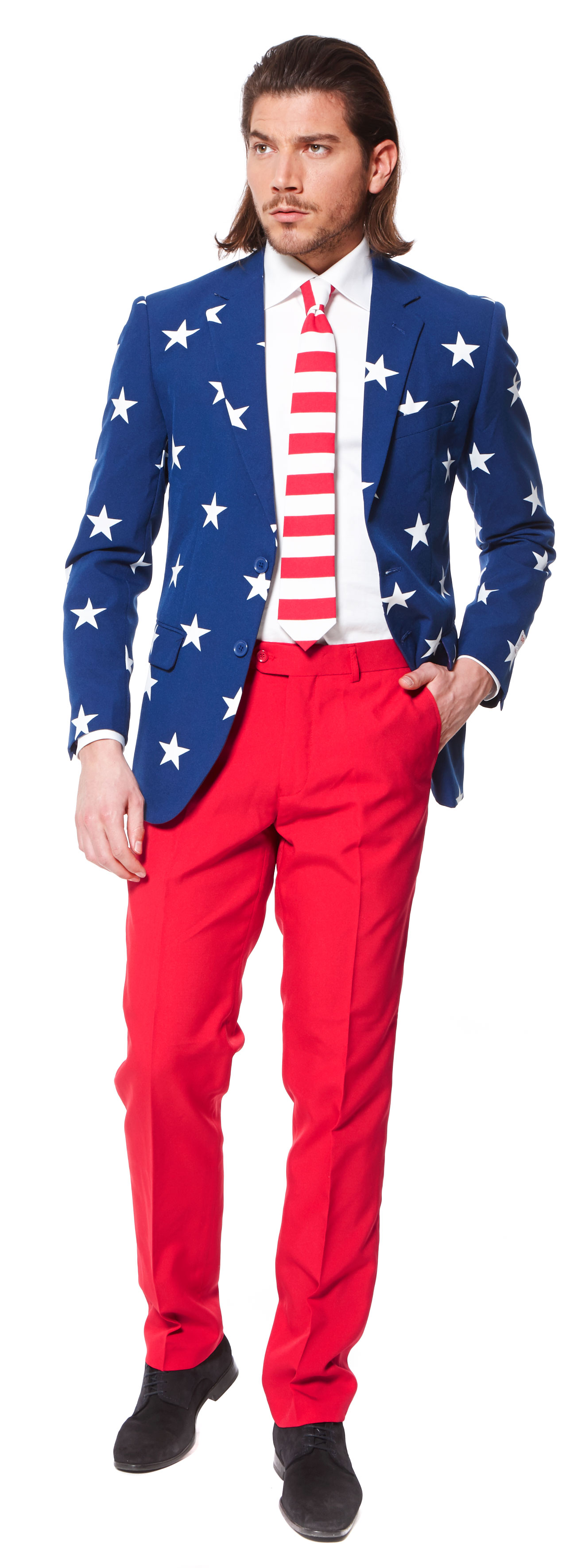 OppoSuits Men's Stars and Stripes Americana Suit - image 1 of 3