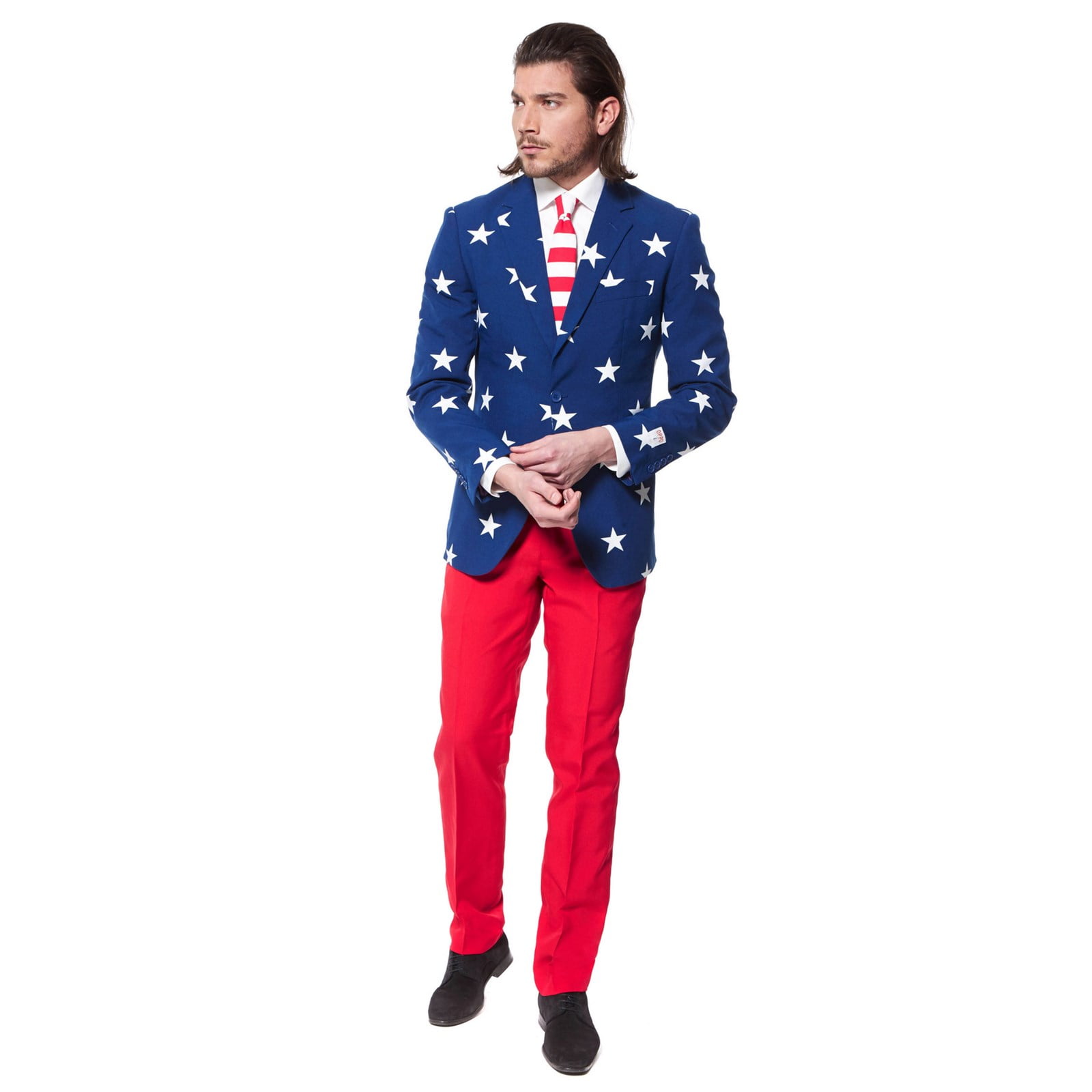 OppoSuits Men's Stars and Stripes Americana Suit