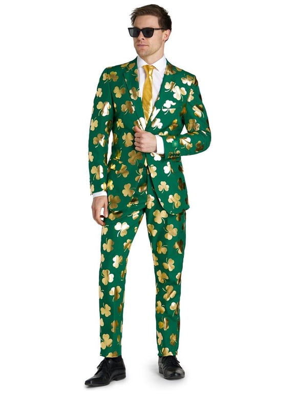 Men's Suits Mr. Clover Clover - US 44 Green