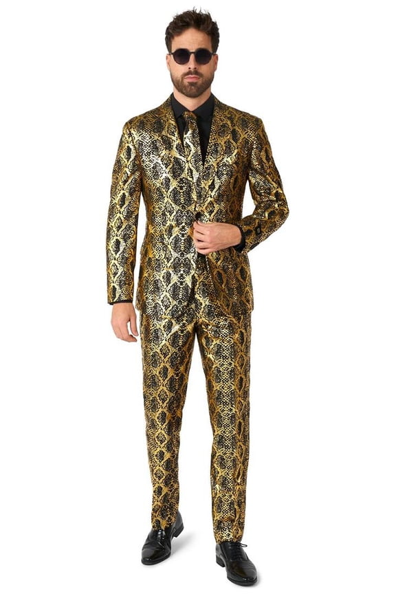 Men's Suits Shiny Snake - US 36 Gold