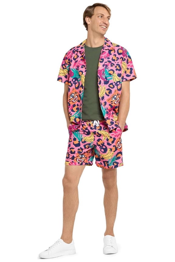 Men's Summer Sets Jazzy Jungle - XXL Pink
