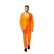 OppoSuits Mens The Orange Solid Color Suit
