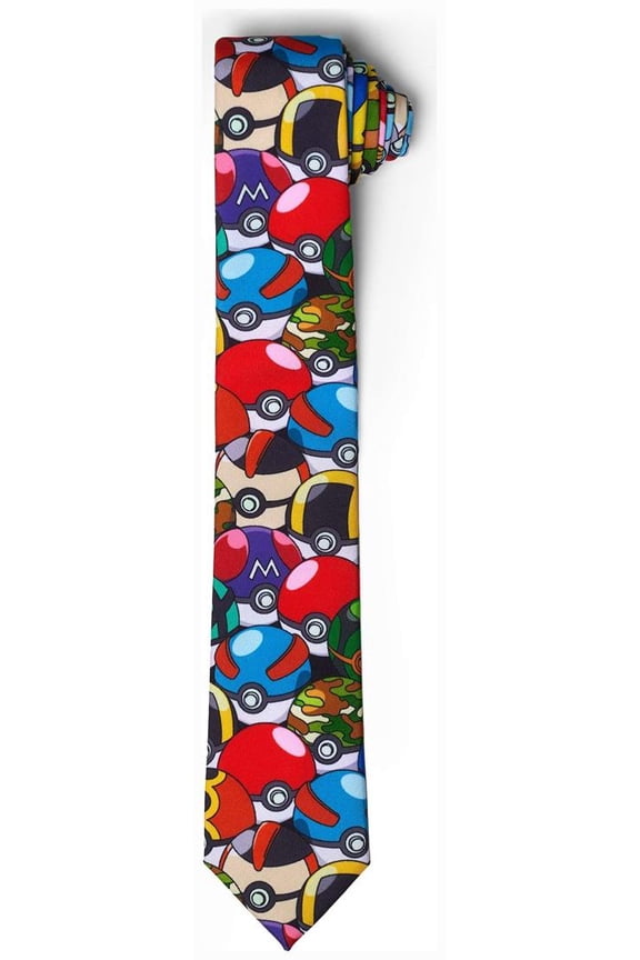 Men's Ties PokemonT Tie - Pokeball - One Size Multicolor