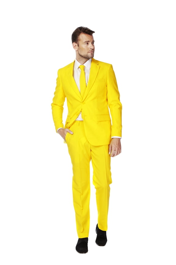 Men's Yellow Fellow Solid Color Suit