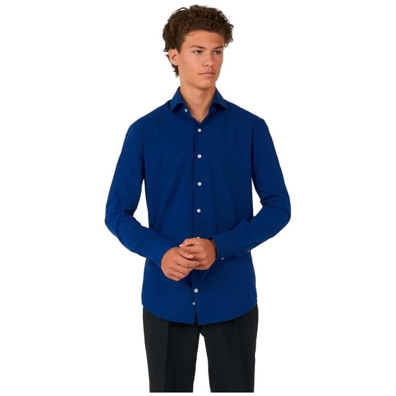 OppoSuits Teen Boys' Shirts SHIRT LS Navy Royale Teen boys - US 10Y Blue