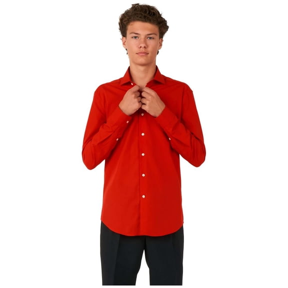 OppoSuits Teen Boys' Shirts SHIRT LS Red Devil Teen boys - US 14Y Red