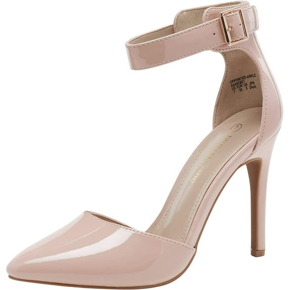 Oppointed-Ankle Women's Pointed Toe Ankle Strap D'Orsay High Heel Stiletto Pumps Shoes