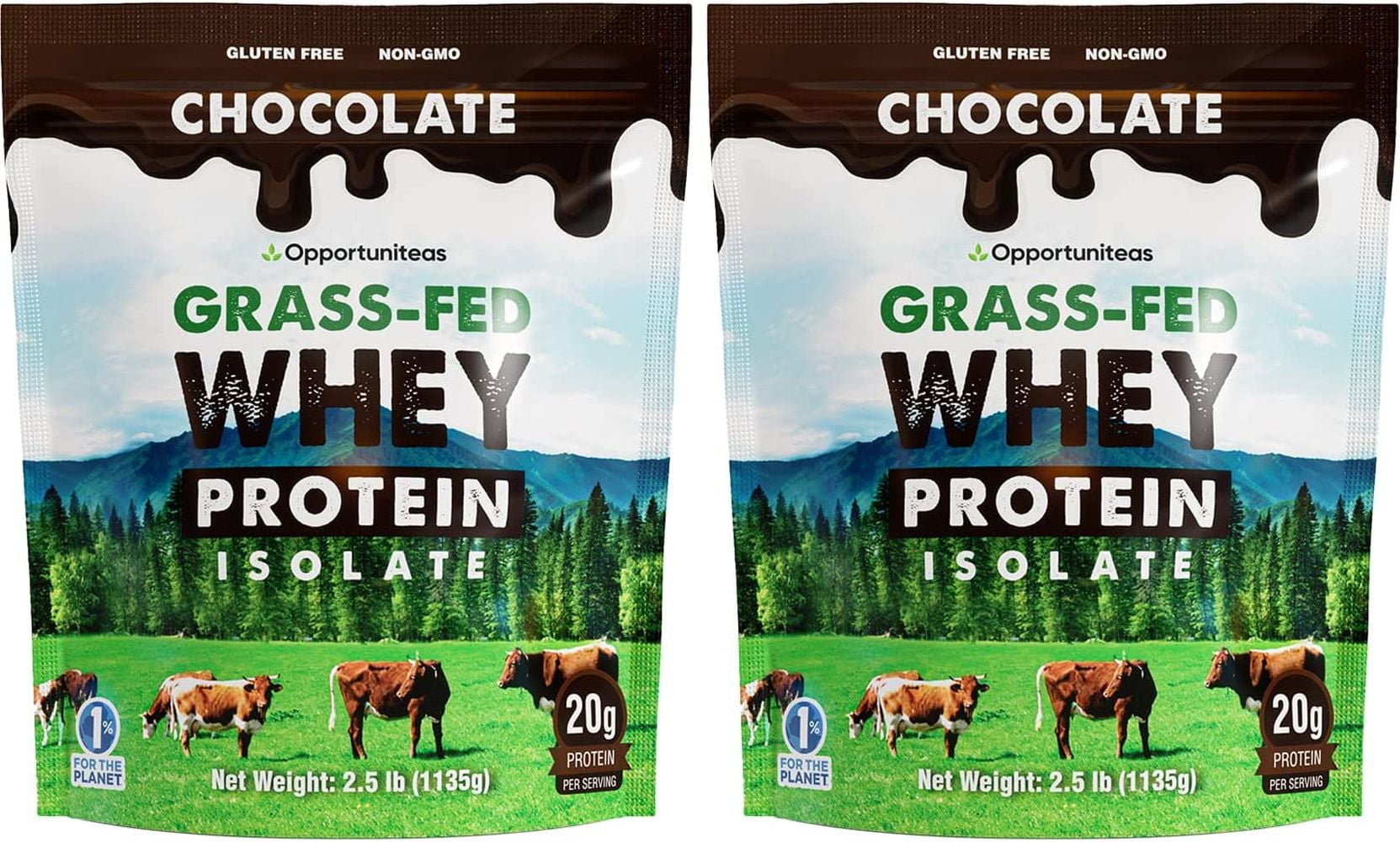 Opportuniteas Chocolate Whey Protein Powder Grass Fed Whey Isolate for
