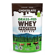 Opportuniteas Grass Fed Chocolate Whey Protein Isolate Powder , 20g Protein Powder Without Artificial Sweeteners, Hormone-Free Happy Cows, Non GMO , 1 Pound