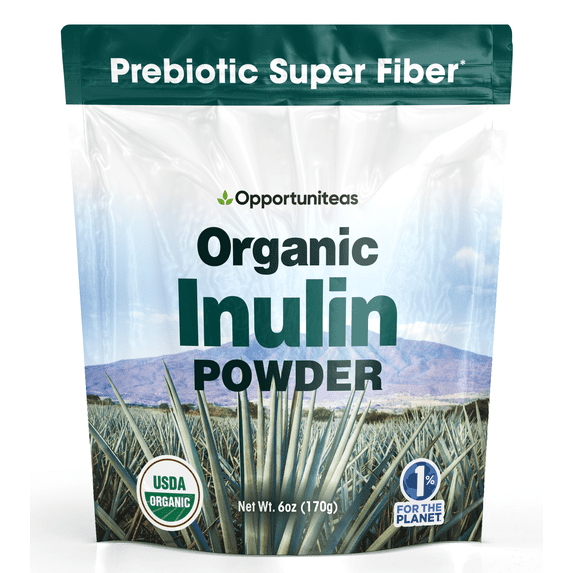 Opportuniteas - Organic Inulin Powder, Prebiotic Fiber Made from Blue Agave, 68 servings