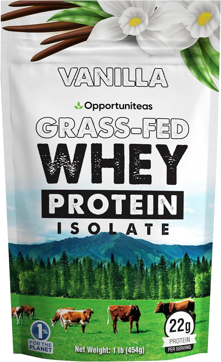 Opportuniteas vanilla whey protein powder grass fed whey isolate for