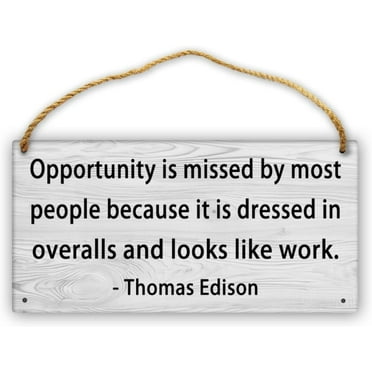 Opportunity Is Missed By Most People Home Hang Wall Signs,12 X 6 Inch