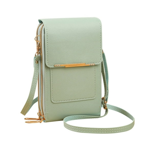 Oppose-theft Leather Touch Screen Phone Bag for Women with Stylish Key Holder, Compact Crossbody Bag for Daily Use, Fashionable and Versatile Small Carrying Bag for Mobile Phones and Keys