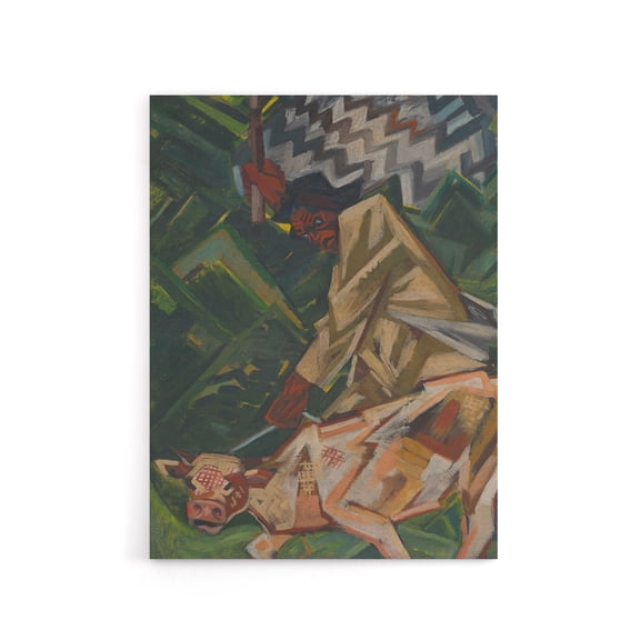 Opposite Abstract Geometric Kubincan Canvas Wall Art Print 18x24"