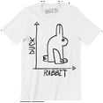 thumbnail image 1 of Opposite Drawing Duck And Rabbit Abstract Printed Design Men's T-Shirt, 1 of 4