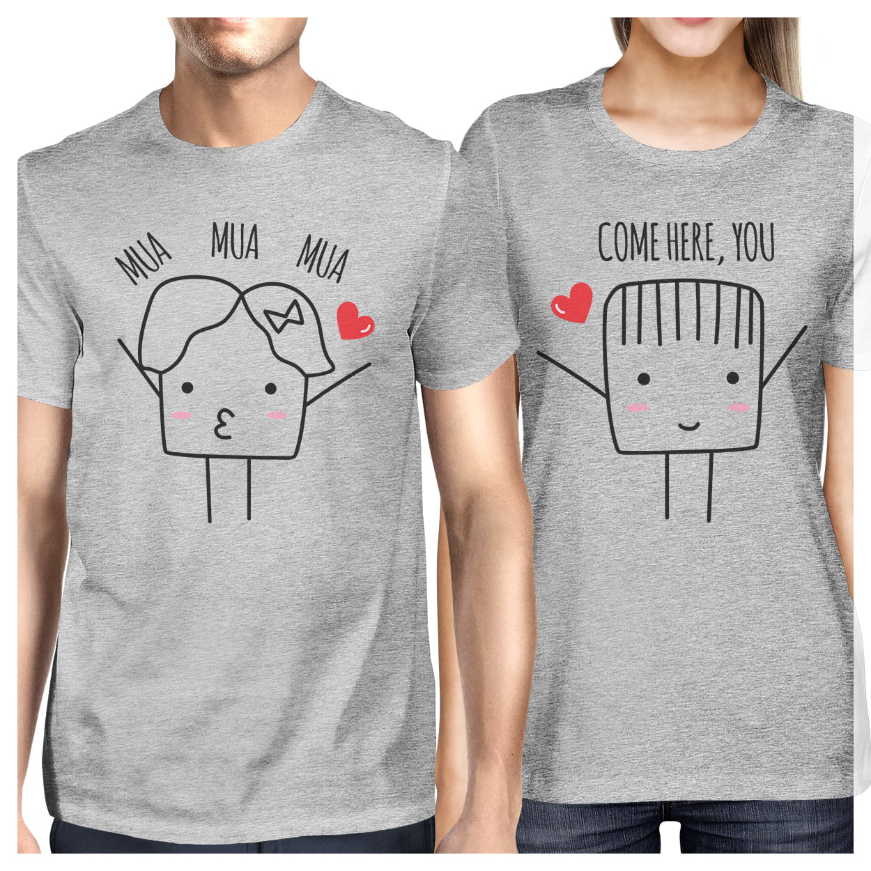 Rqyyd Matching Outfits for Couples Gifts for Him and Her Pizza and Slice Couple Shirts Short Sleeve Crewneck Valentine's Day Tees Shirt, Adult Unisex