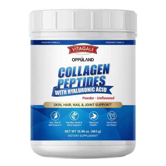 Oppuland Collagen Peptides - High-Quality Hydrolyzed Unflavored Powder for Youthful Skin, Strong Nails & Joint Support