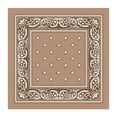 thumbnail image 1 of Opromo 6 Pcs 100% Cotton Paisley Bandana, 22" W x 22" H-Beige, 1 of 8
