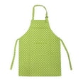 thumbnail image 1 of Opromo Cotton Canvas Kids Aprons with Pocket, Medium Bib, 3-5 Years Old-green dot-1 Pcs, 1 of 5