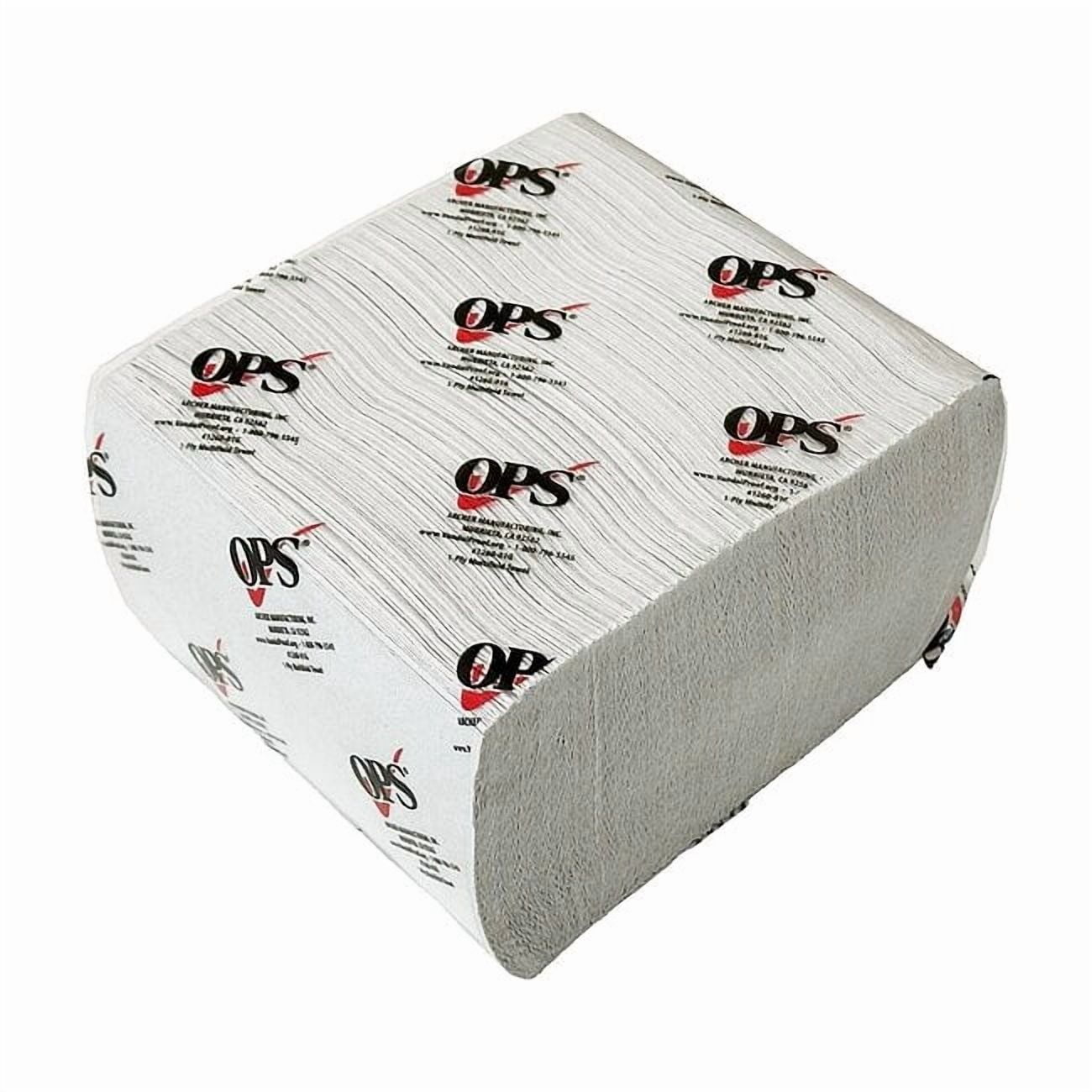 Ops OPS Green Multifold Paper Towels, 1 Ply, 250 Sheets, White, 32 PK 1260-01G