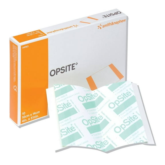 Opsite Transparent Adhesive Dressing 5 1/2" x 4" (Box of 10) 4963