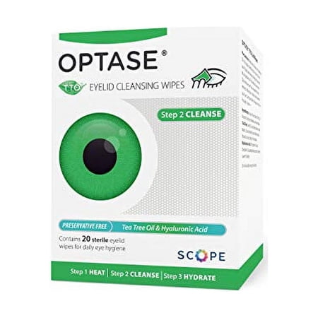 Optase TTO Eye Lid Cleansing Wipes (20 Wipes)