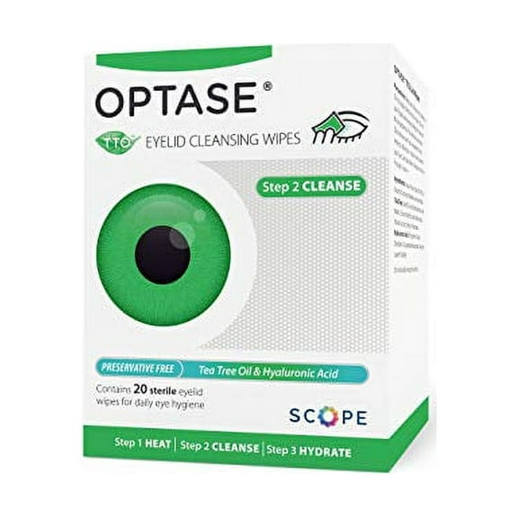 Optase TTO Eye Lid Cleansing Wipes (20 Wipes)