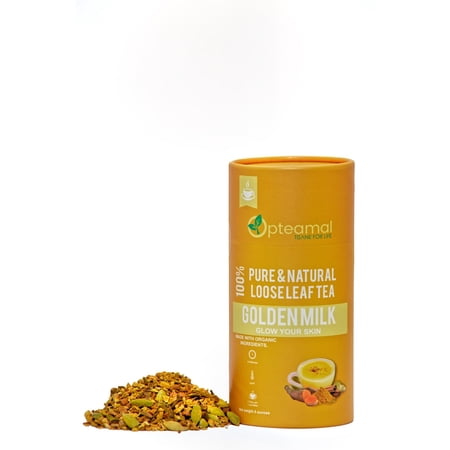 Opteamal Teas Organic Pure Loose Leaf Tea, Golden Milk, 4oz