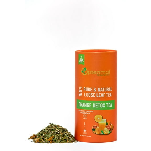 Opteamal Teas Organic Pure Loose Leaf Tea, Orange Detox, 3oz
