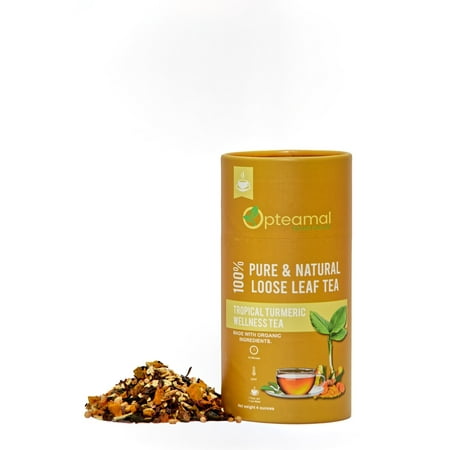 Opteamal Teas Organic Pure Loose Leaf Tea, Tropical Turmeric, 4oz