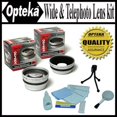 thumbnail image 1 of Opteka 0.45x Wide Angle & 2.2x Telephoto HD2 Pro Lens Set for Canon PowerShot A650 IS Digital Camera, 1 of 5
