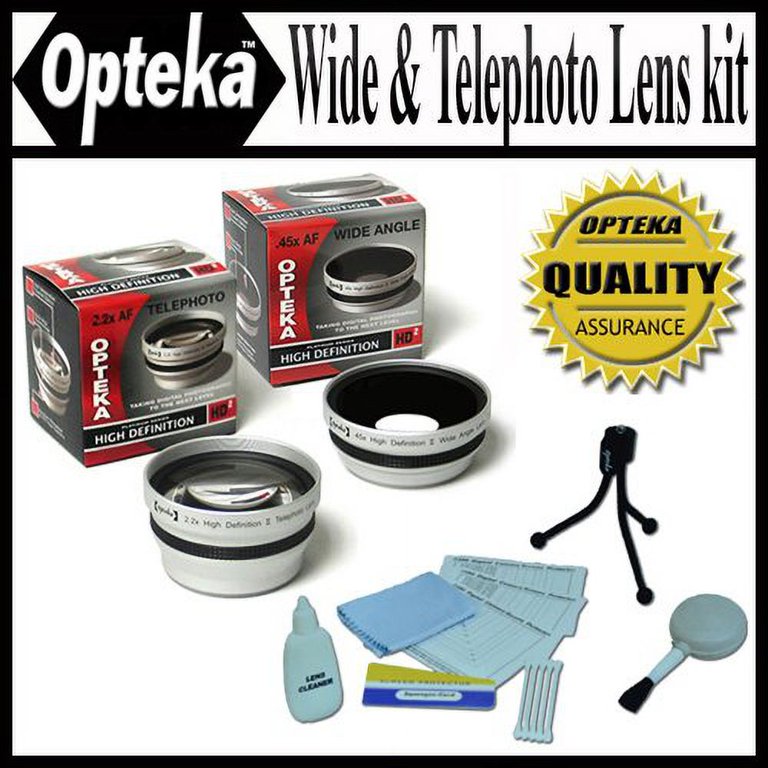 Opteka 0.45x Wide Angle & 2.2x Telephoto HD2 Pro Lens Set for Sony