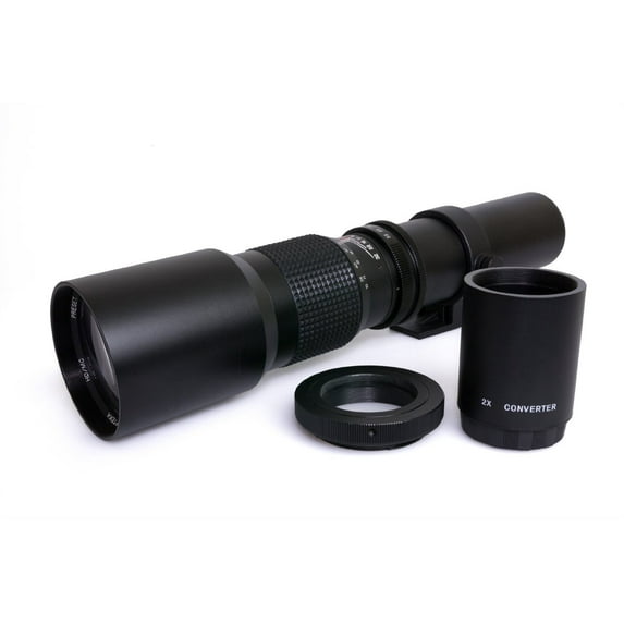 Opteka 500/1000mm High Definition Preset Telephoto Lens for Nikon D5, D4s, D4, D3x, Df, D810, D800, D750, D610, D500, D7500, D7200, D7100, D5600, D5500, D5300, D5200, D3400, D3300 Digital SLR Cameras