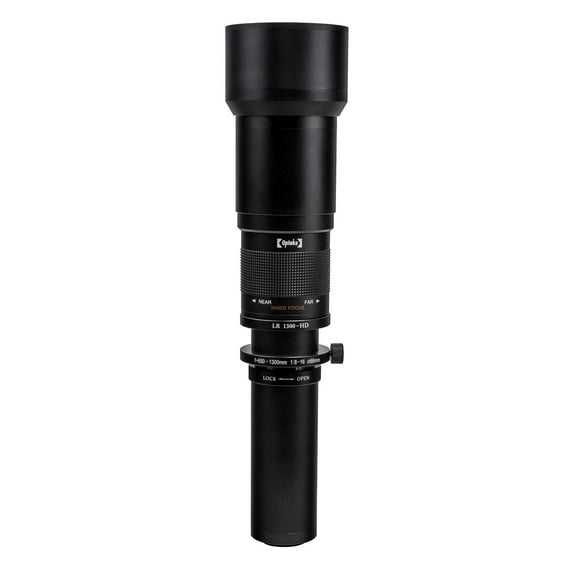 Opteka 650-1300mm f/8 HD Telephoto Zoom Lens for Sony Alpha A99, A77, A65, A58, A57, A55, A37, A35, A33, A900, A700, A580, A560, A550, A390, A380, A330 and A290 Digital SLR Cameras (Black)