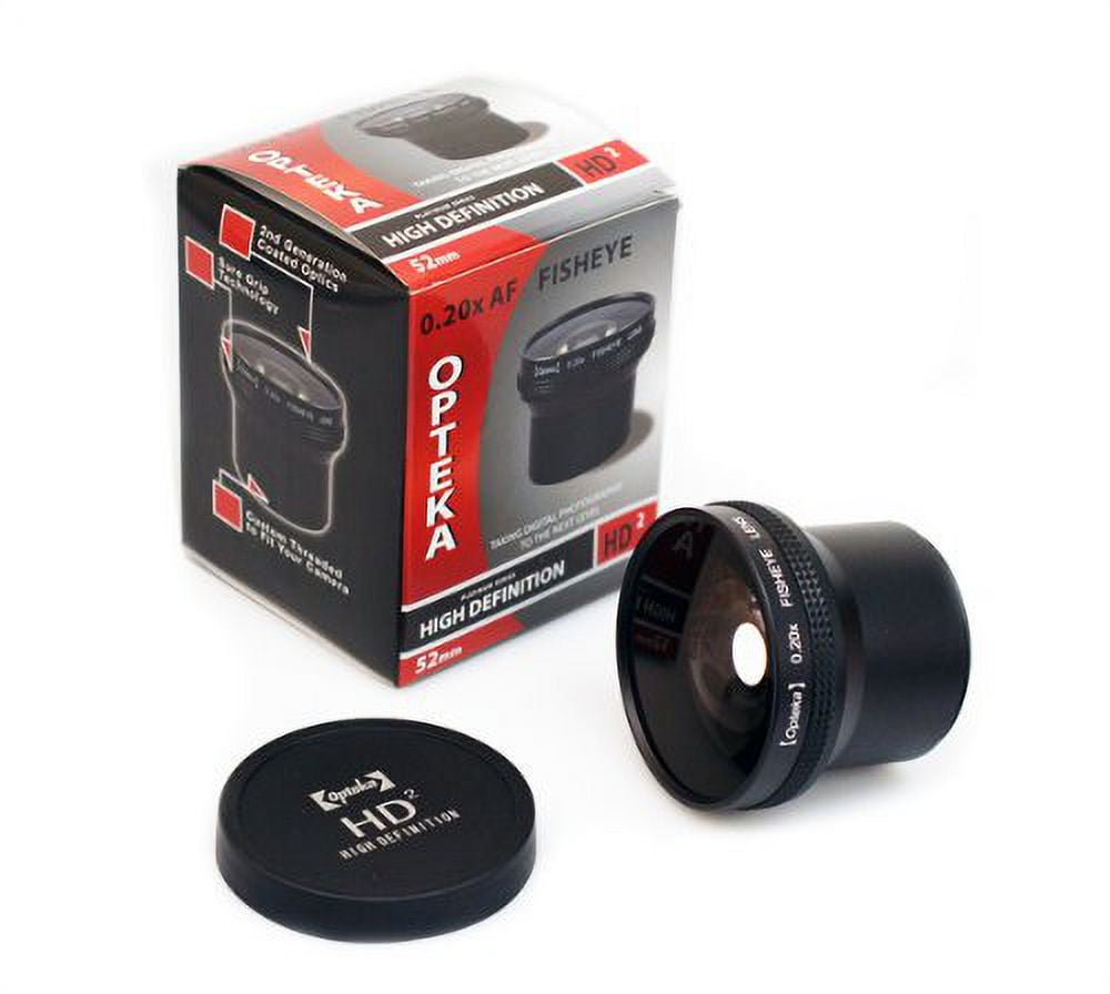 Opteka HD2 0.20X Professional Super AF Fisheye Lens for 52mm, 55mm