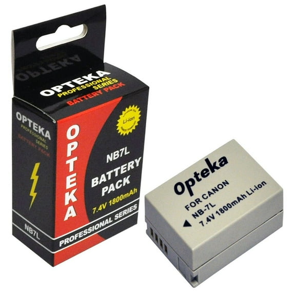 Opteka NB-7L 1800mAh Ultra High Capacity Li-ion Battery Pack for Canon PowerShot SX30 IS & G10, G11 & G12