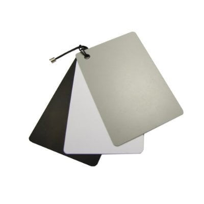 Opteka Pocket-Sized Reference Color & White Balance Grey Card Set With Quick-Release Neck Strap for Digital Photography