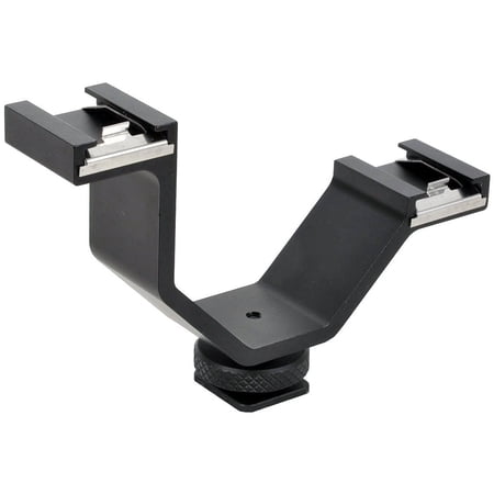Opteka VB-20 Heavy Duty Metal Video Light/Microphone Dual Cold Shoe Splitter Bracket