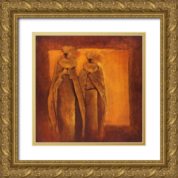 Optendrees, Liesbeth 12x12 Gold Ornate Wood Framed with Double Matting Museum Art Print Titled - Prominent II