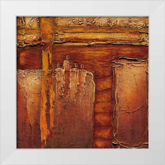 Optendrees, Liesbeth 15x15 White Modern Wood Framed Museum Art Print Titled - Join together I