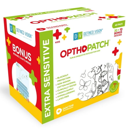 Opthopatch Eye Patches for Kids - Color Your Own Patch - 40 count + 1 Reward Chart price history and forecast - OpthoPatch CYO-W-40